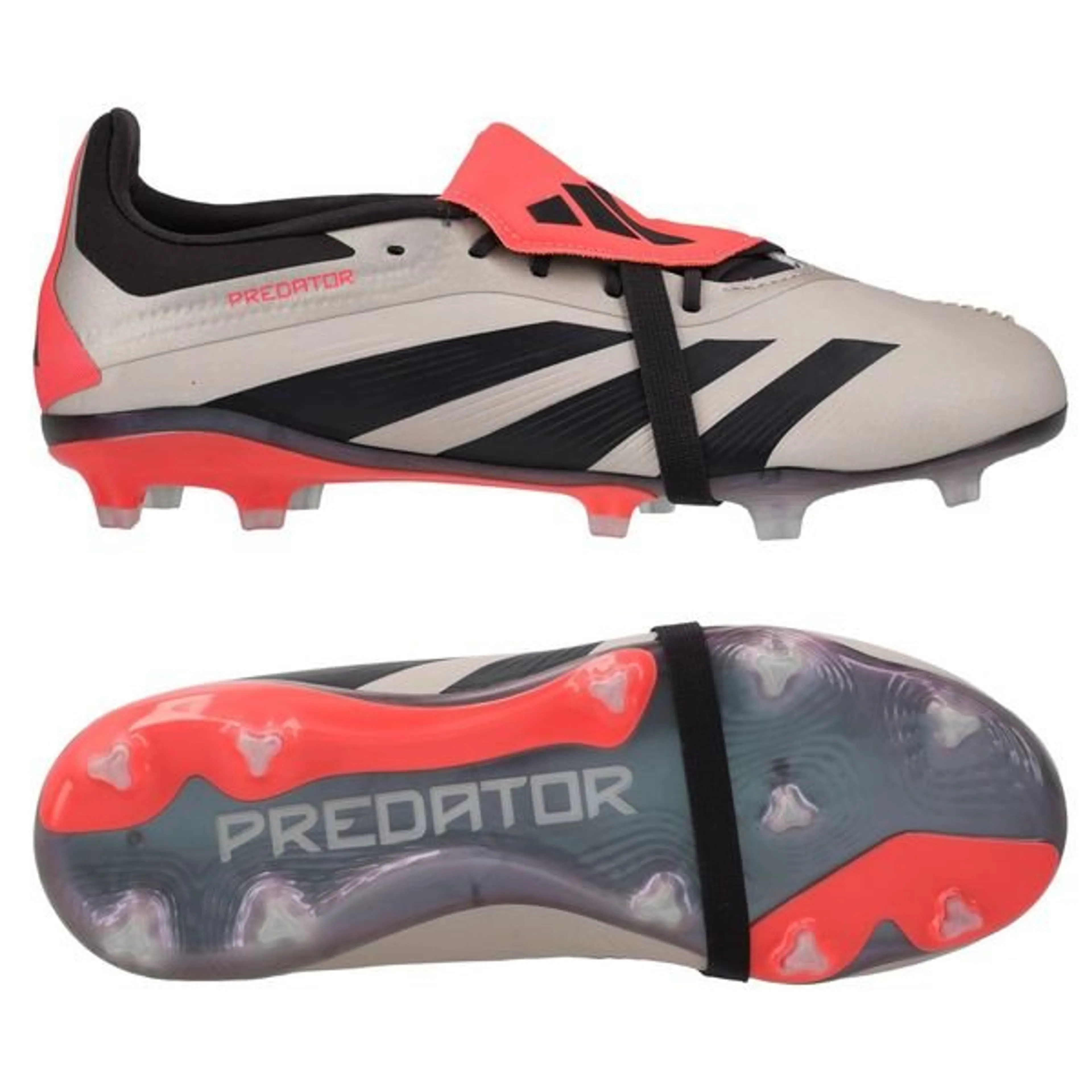adidas Predator Elite Fold-over Tongue FG Vivid Horizon - Platin Metallic/Aurora Black/Turbo Kids