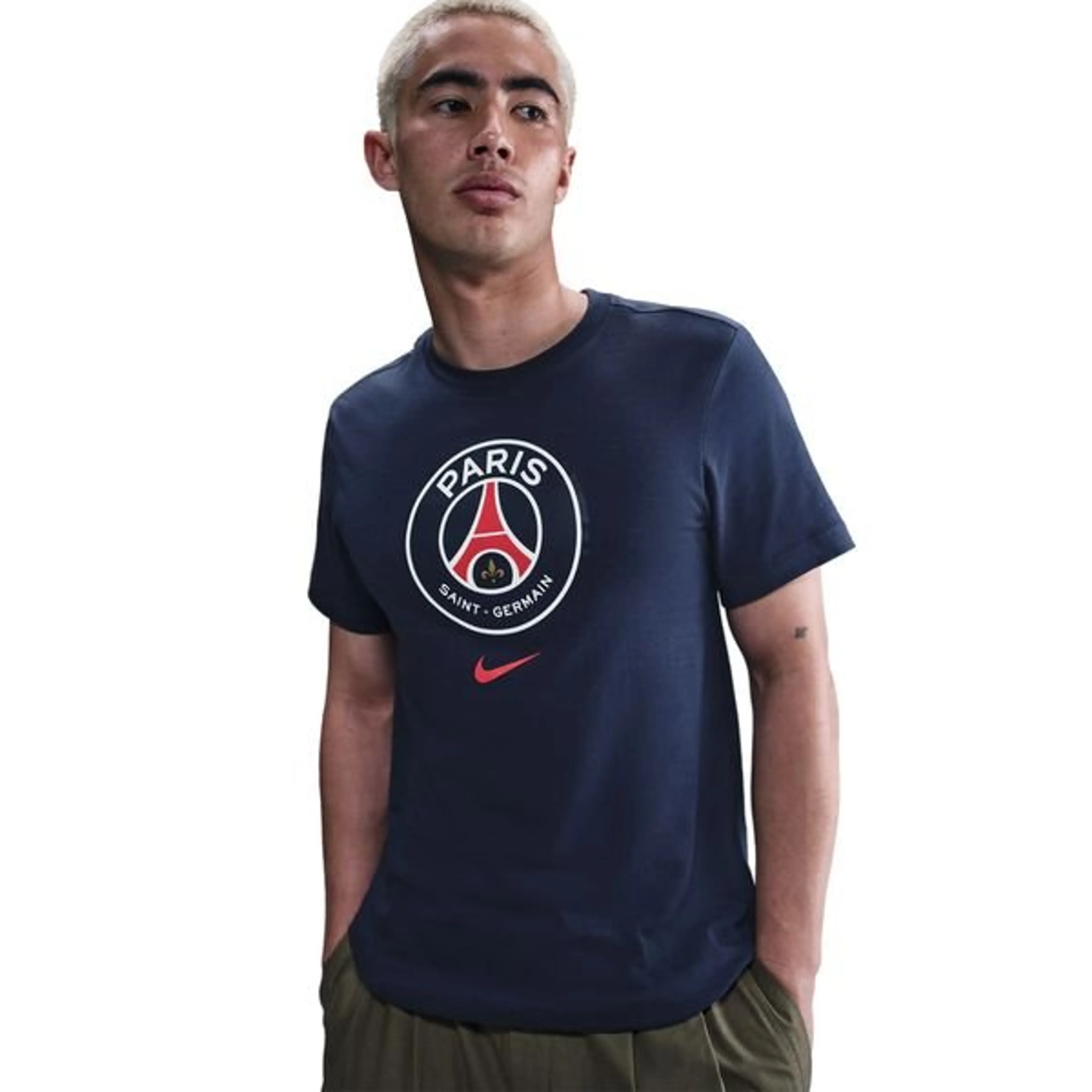 Paris Saint Germain T-Shirt Crest - Midnight Navy