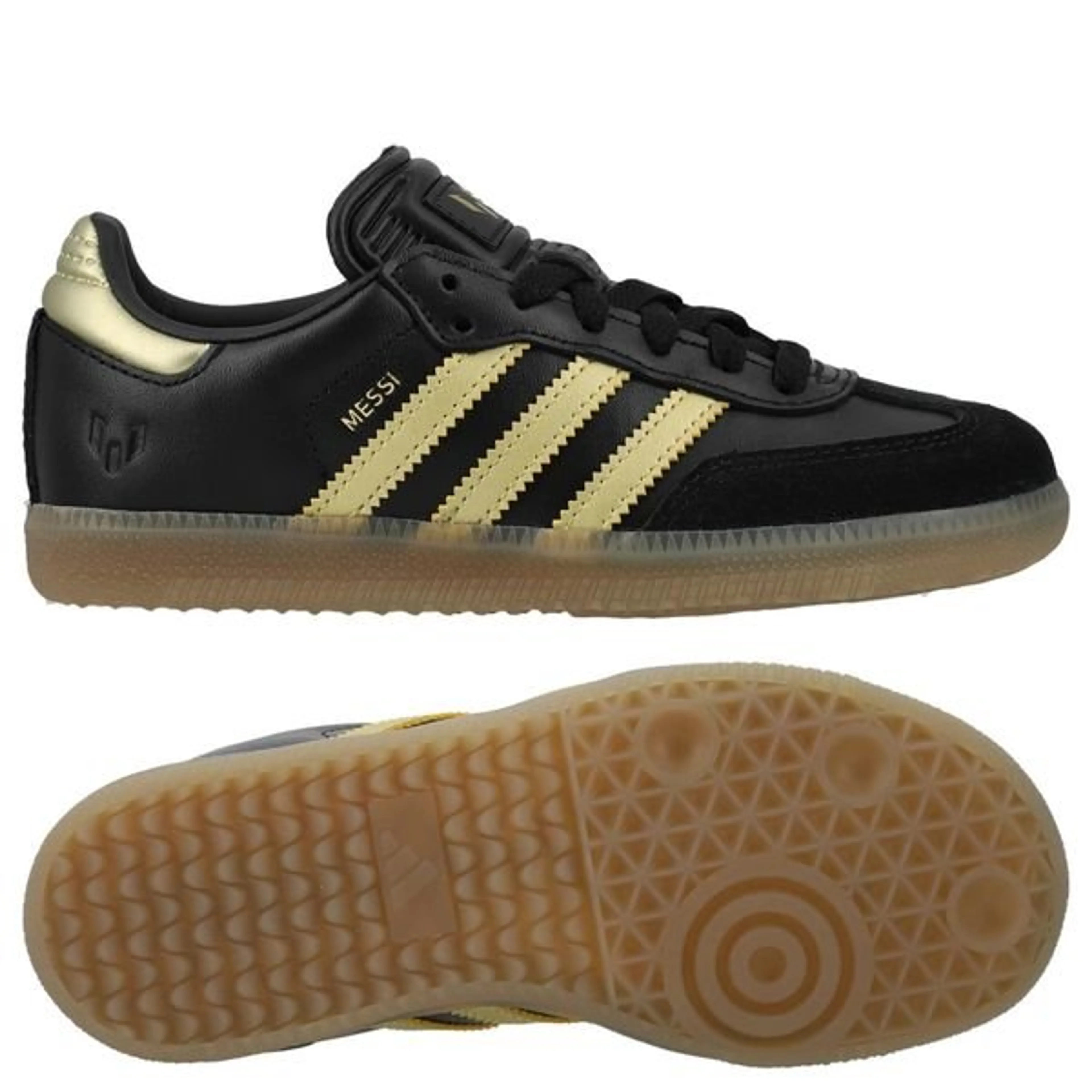 adidas Samba Messi - Core Black/Gold Metallic Kids