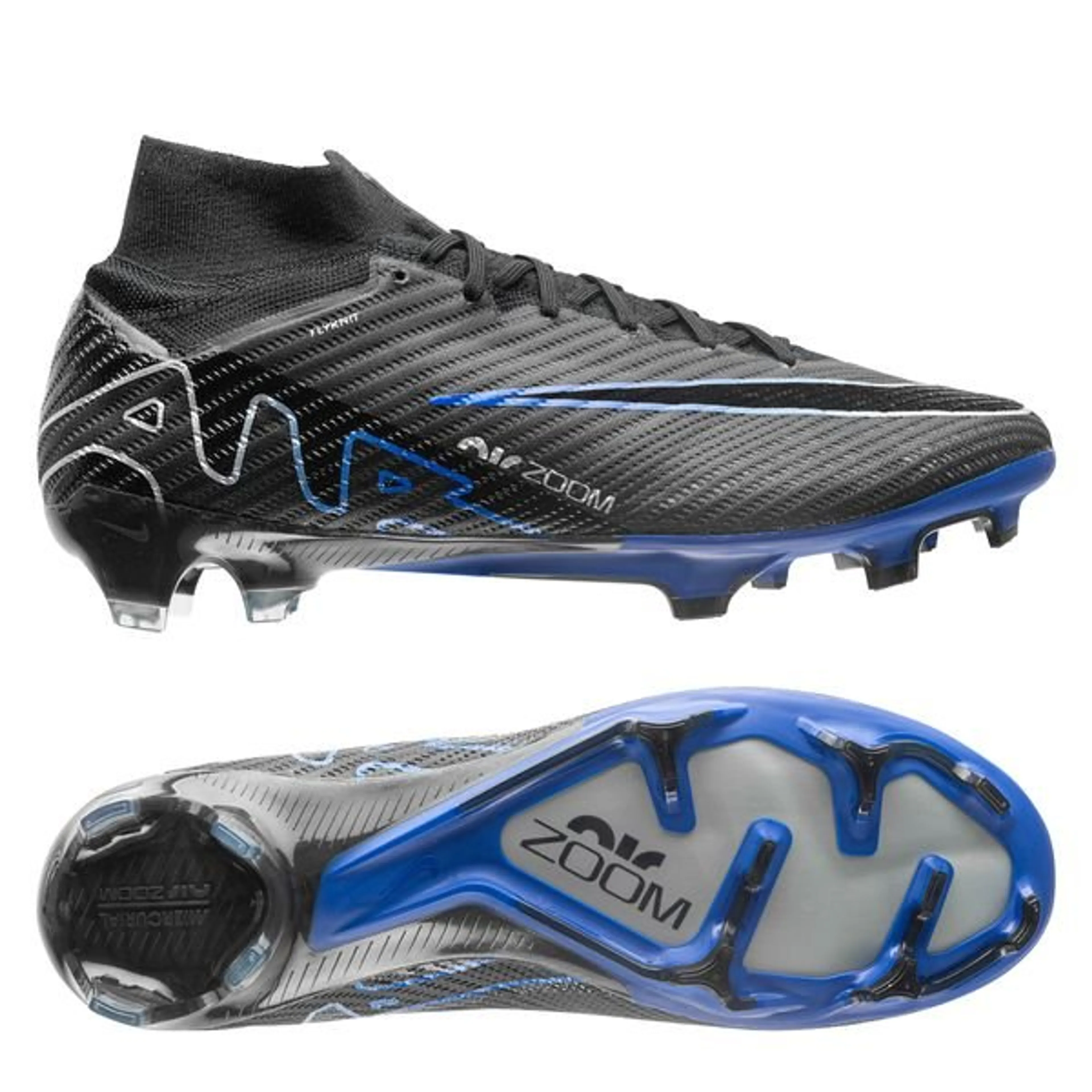Nike Air Zoom Mercurial Superfly 9 Elite FG Shadow - Black/Chrome/Hyper Royal