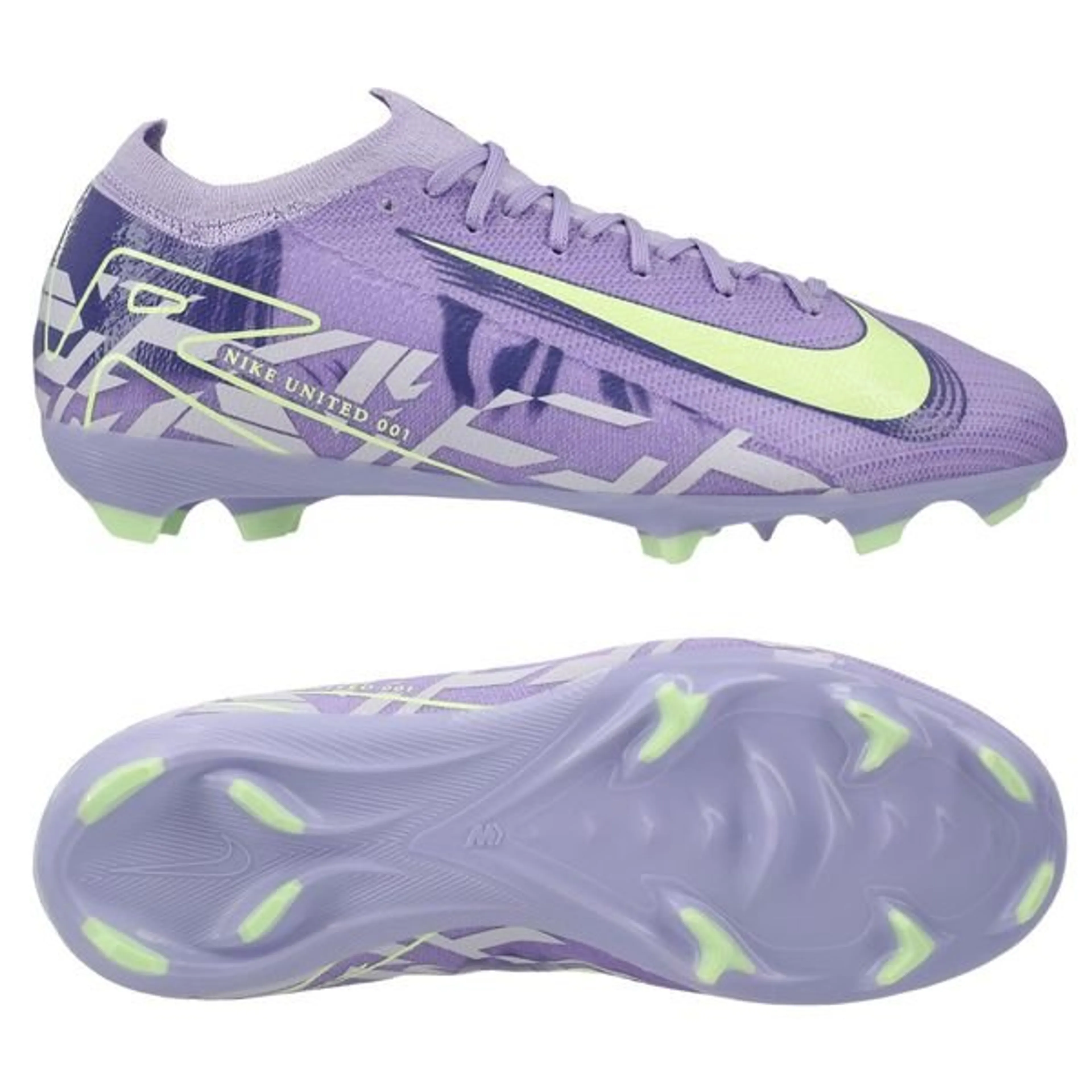 Nike Air Zoom Mercurial Vapor 16 Pro FG United - Purple Agate/Barely Volt Kids