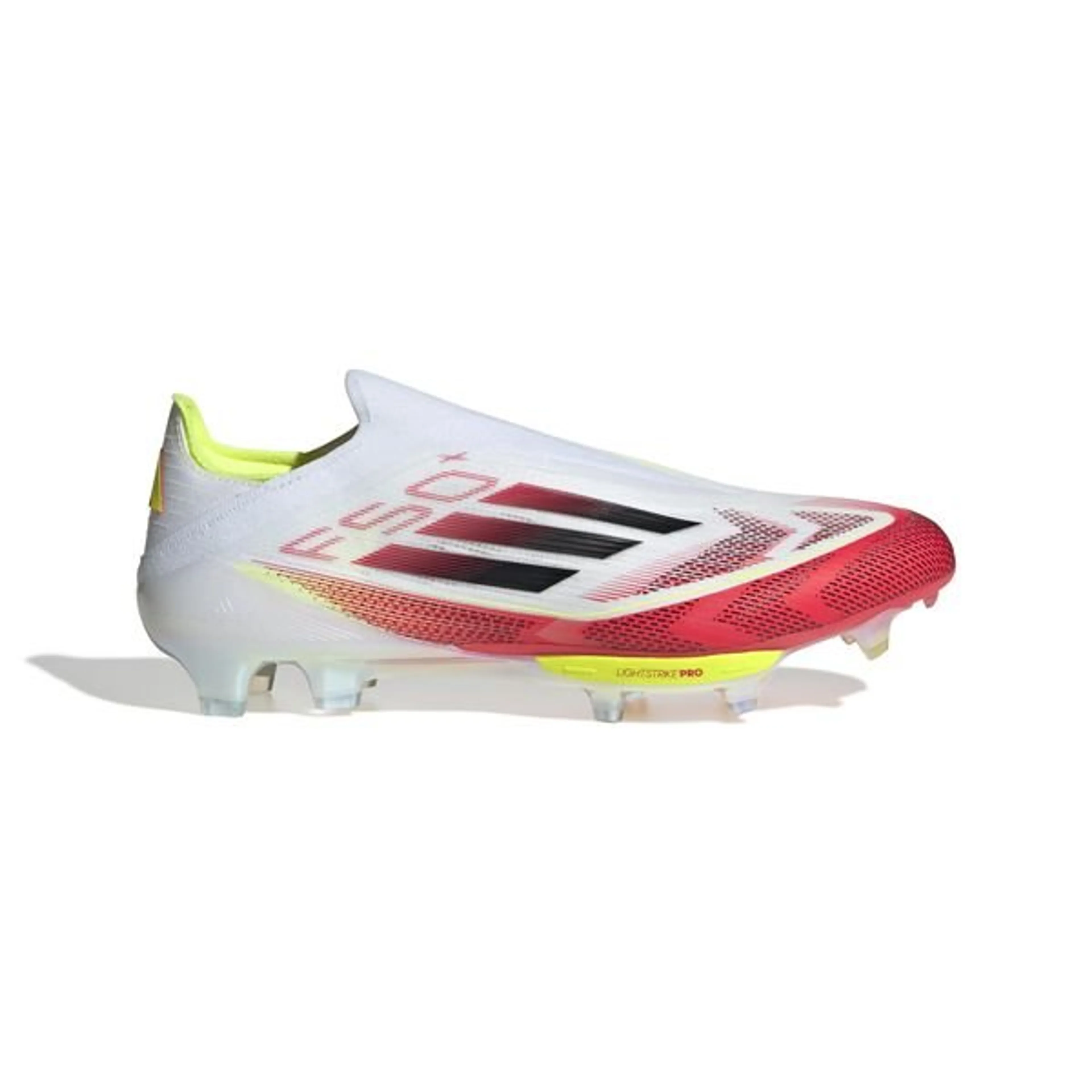 adidas F50 + Laceless FG Pure Victory - Footwear White/Core Black/Solar Yellow
