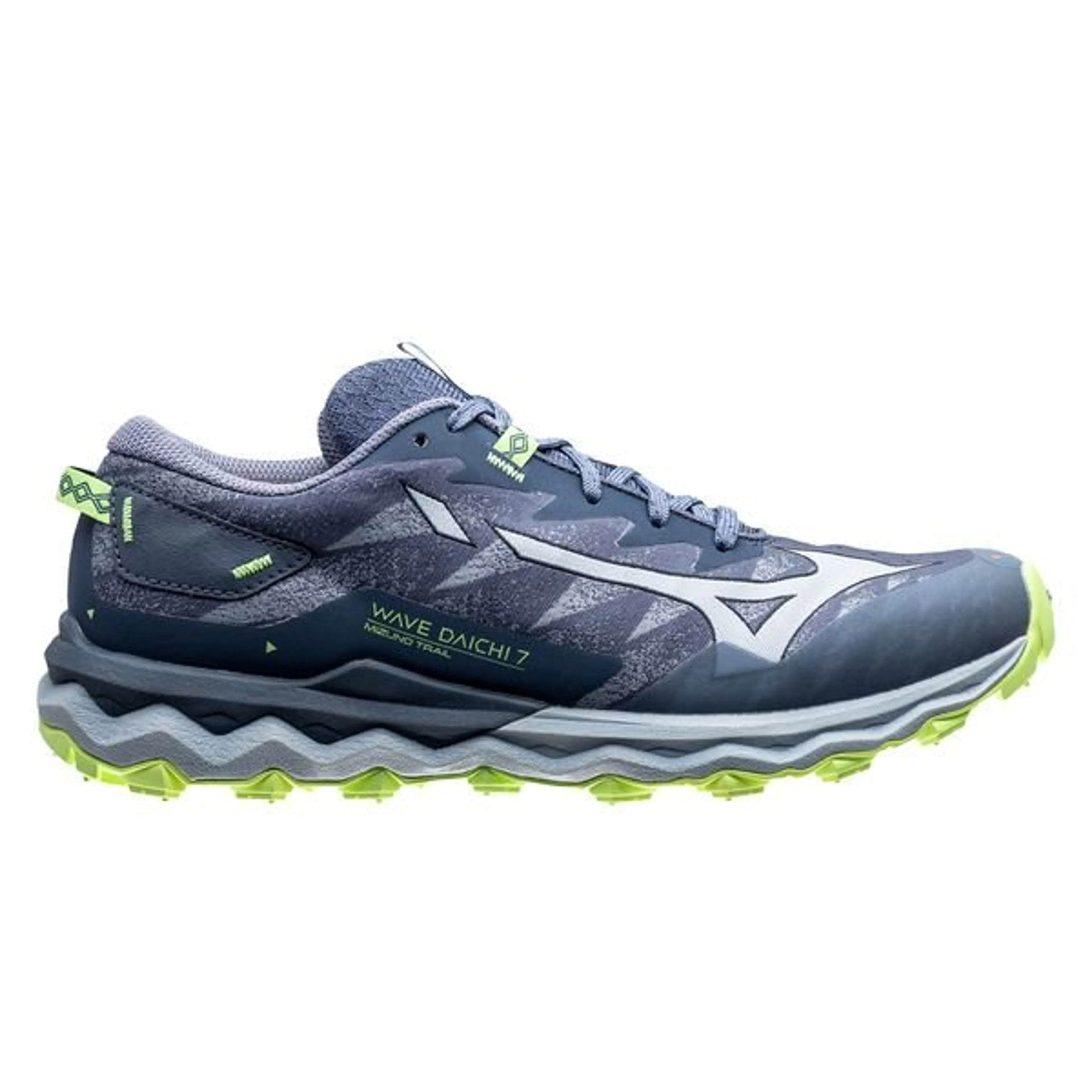 Mizuno Running Shoe Wave Daichi 7 - Orion Blue/Misty Blue/Neon Lime Women