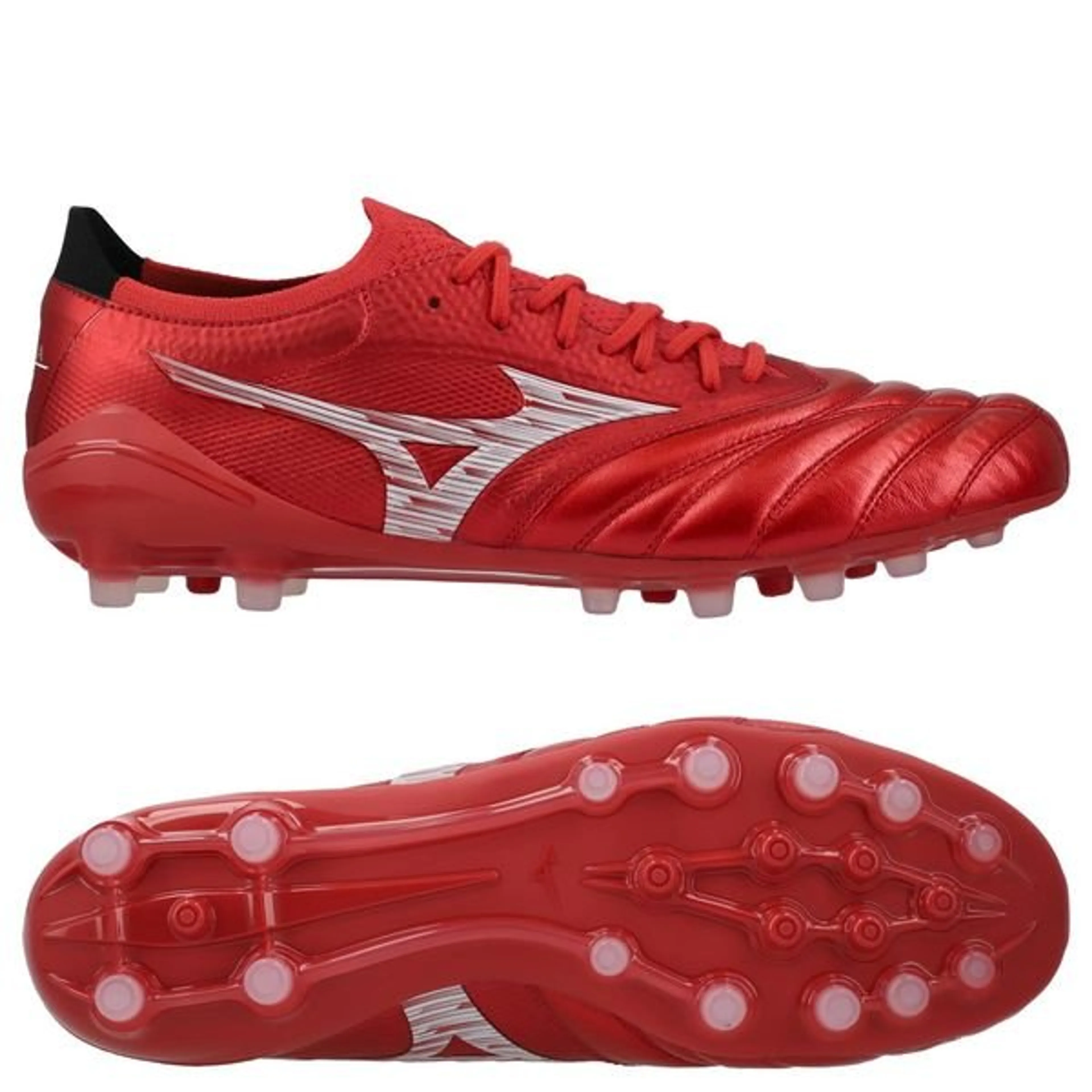Mizuno Morelia Neo IV Beta Made in Japan AG Ruby Red - MORELIA 40th Red/White/Black