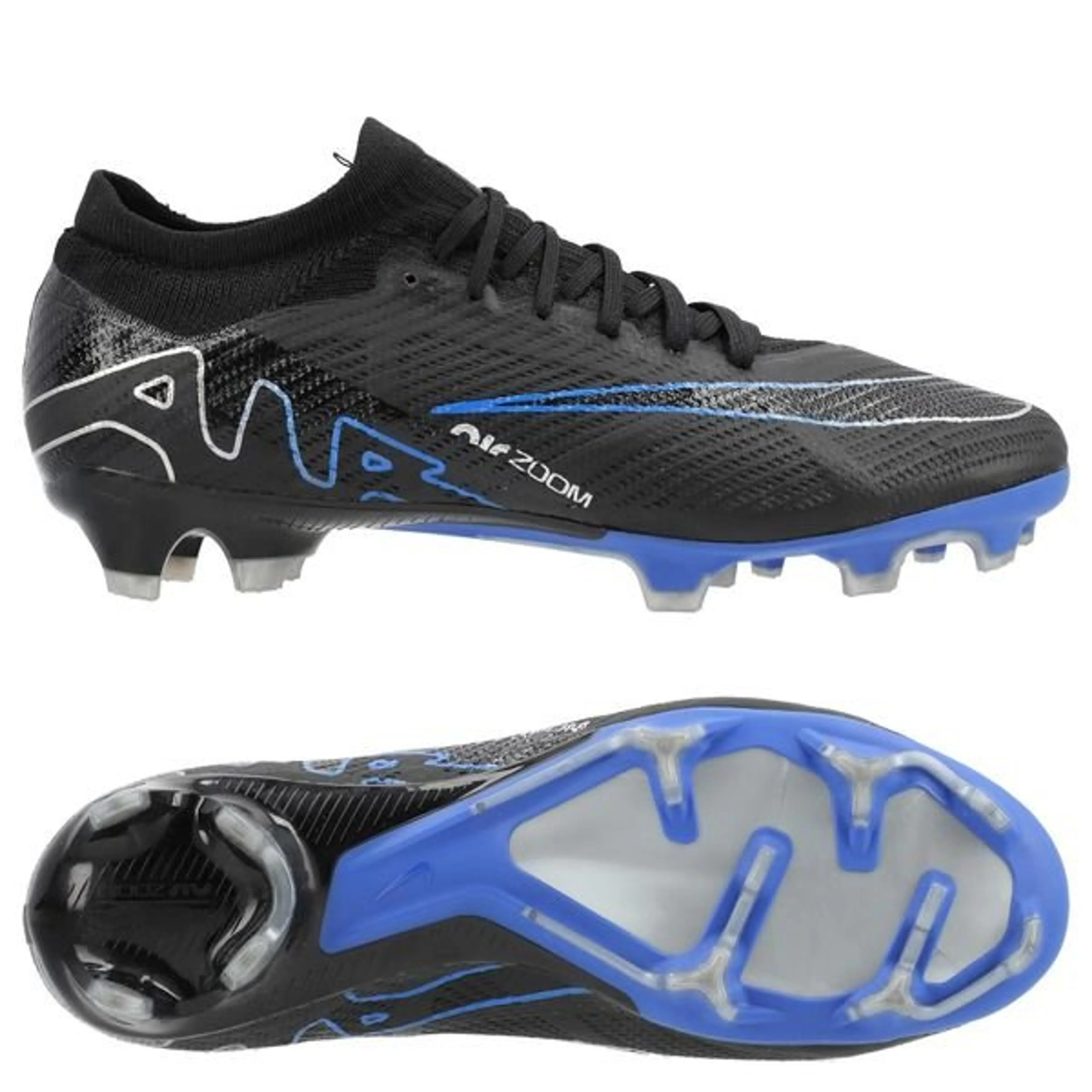 Nike Air Zoom Mercurial Vapor 15 Pro FG Shadow - Black/Chrome/Hyper Royal