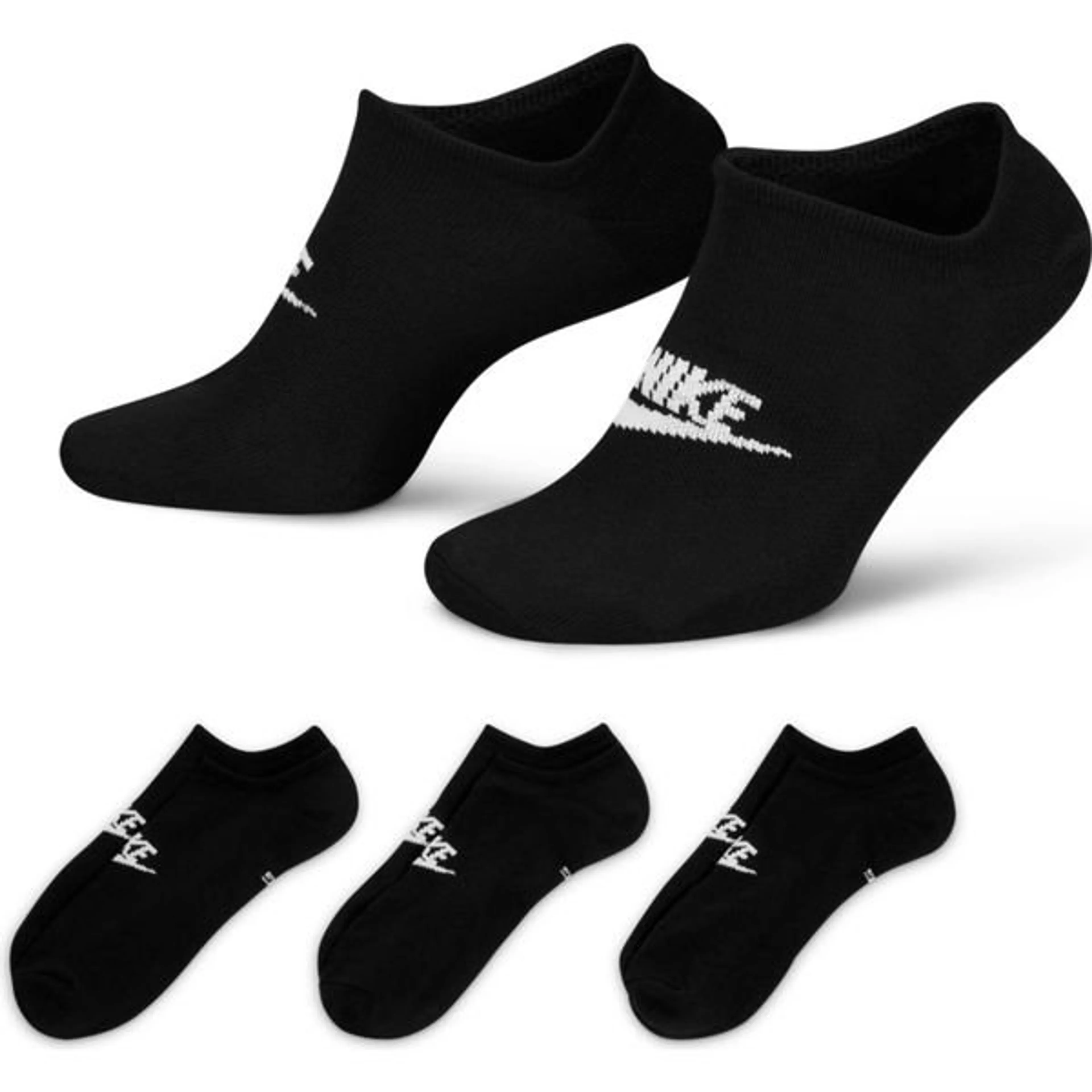 Nike Socks NSW Everyday Essential No-Show 3-Pack - Black/White