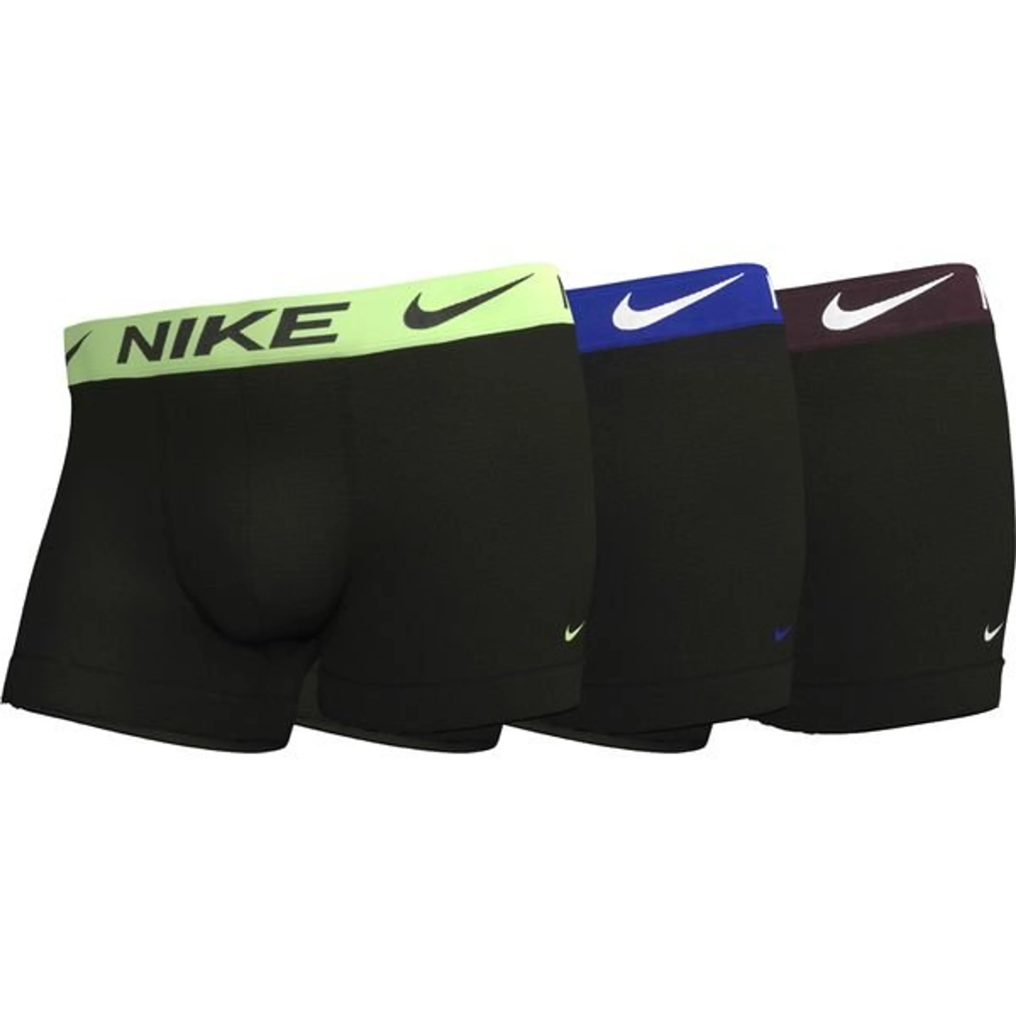 Nike Trunks 3-Pack - Barely Volt/Game Royal/Burgundy Crush