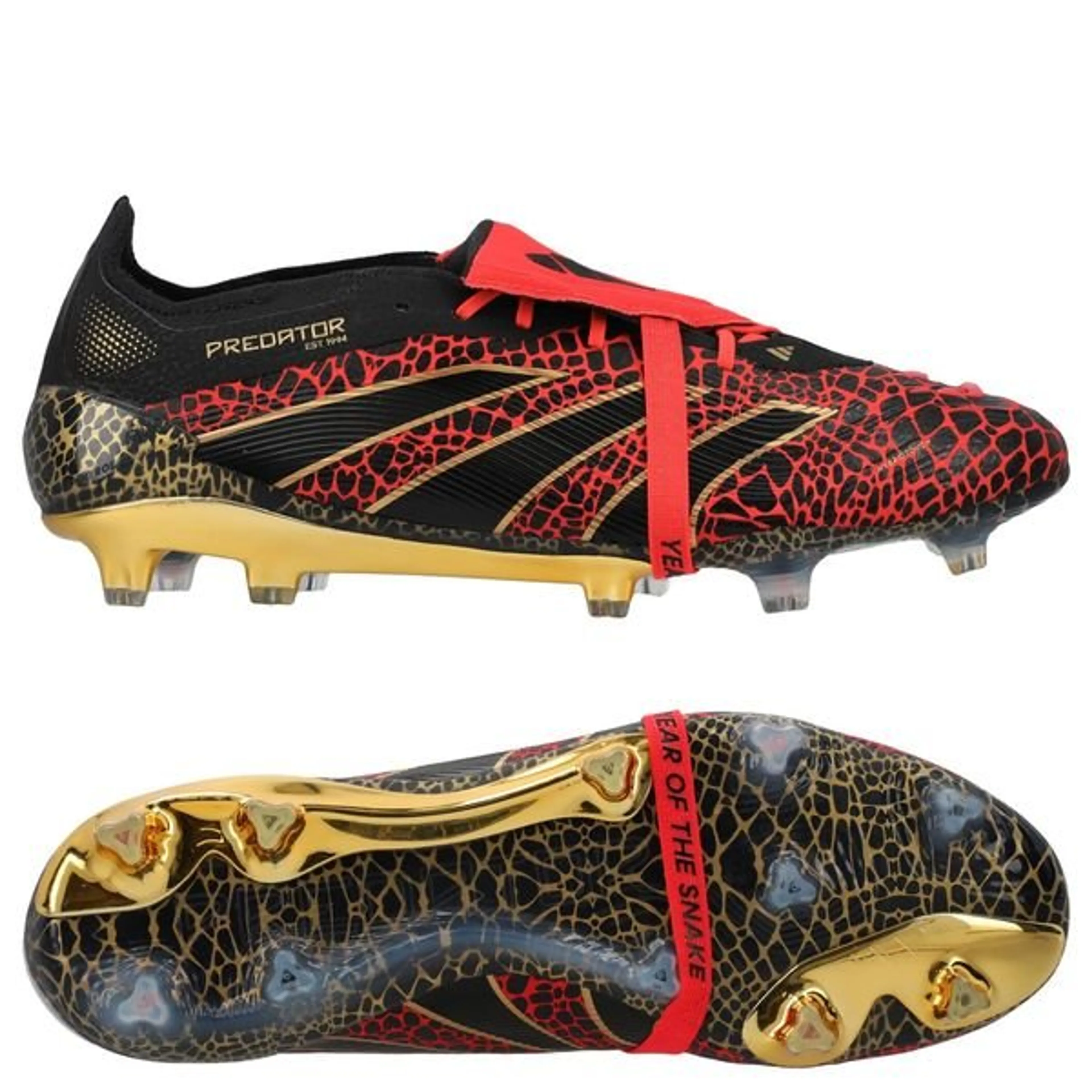 adidas Predator Elite Fold-over Tongue FG Year of the Snake - Lucid Red/Gold Metallic/Core Black LIMITED EDITION