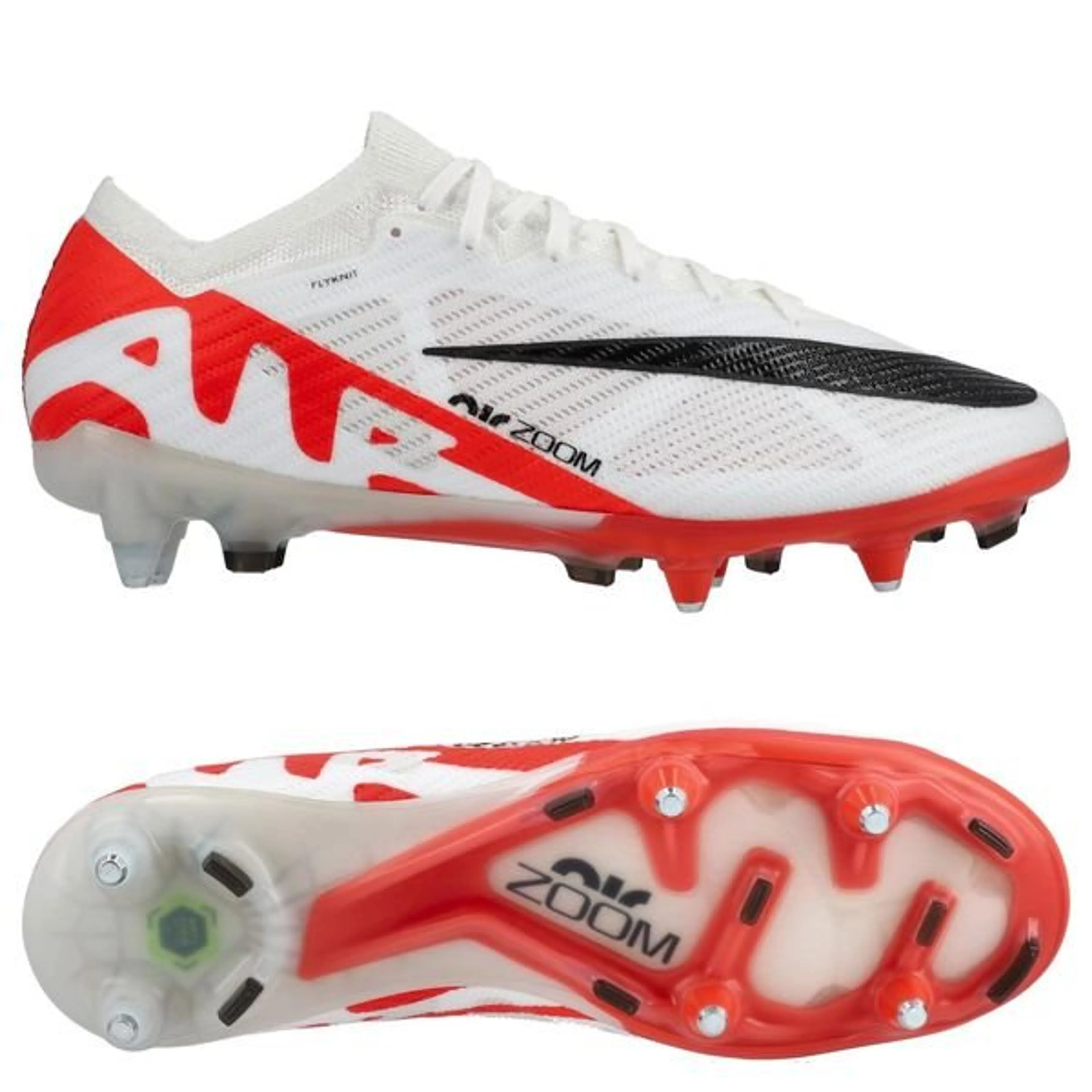Nike Air Zoom Mercurial Vapor 15 Elite SG-PRO Anti-Clog Ready - Bright Crimson/White/Black