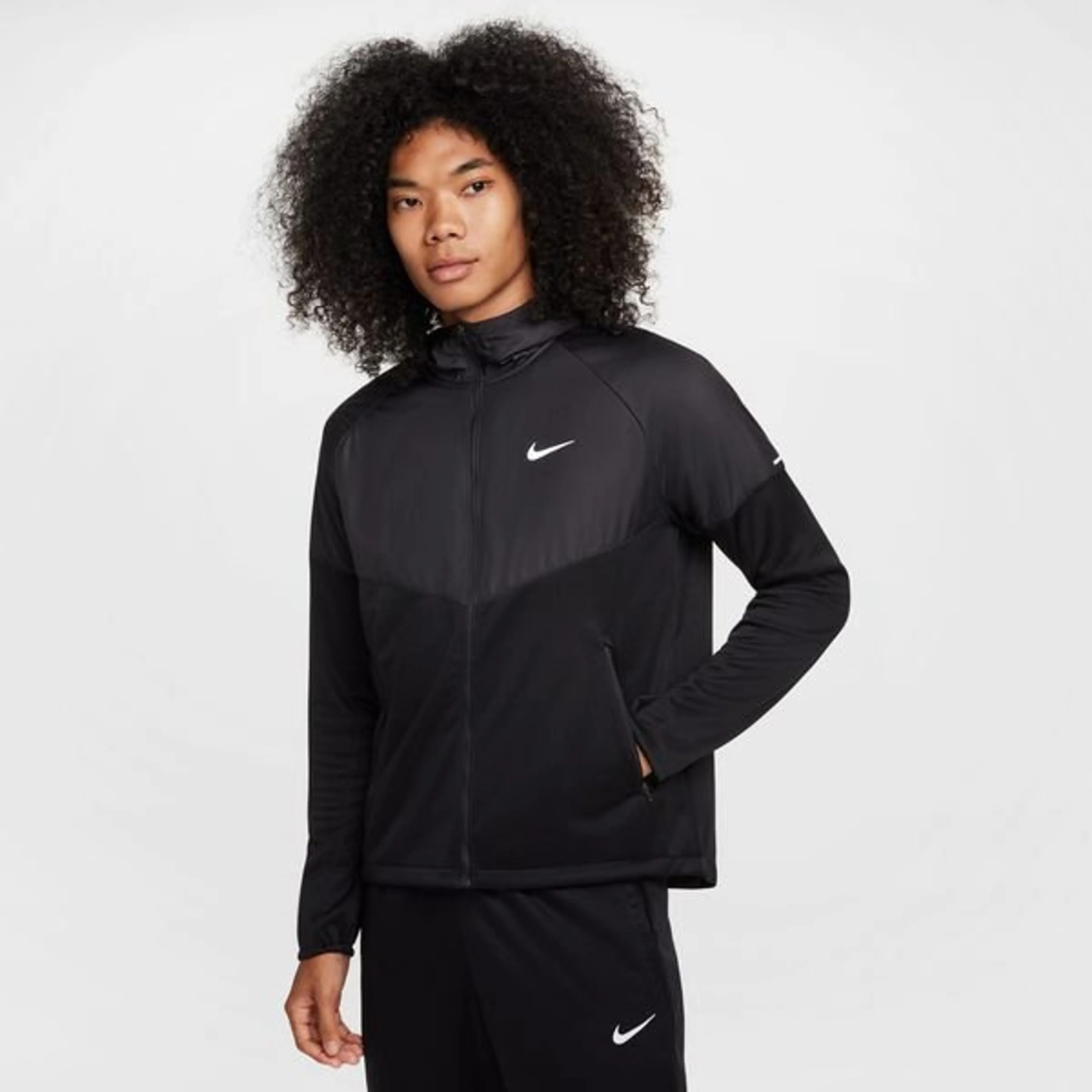 Nike Running Shirt Therma-FIT Sphere Miler - Black/Reflect Silver