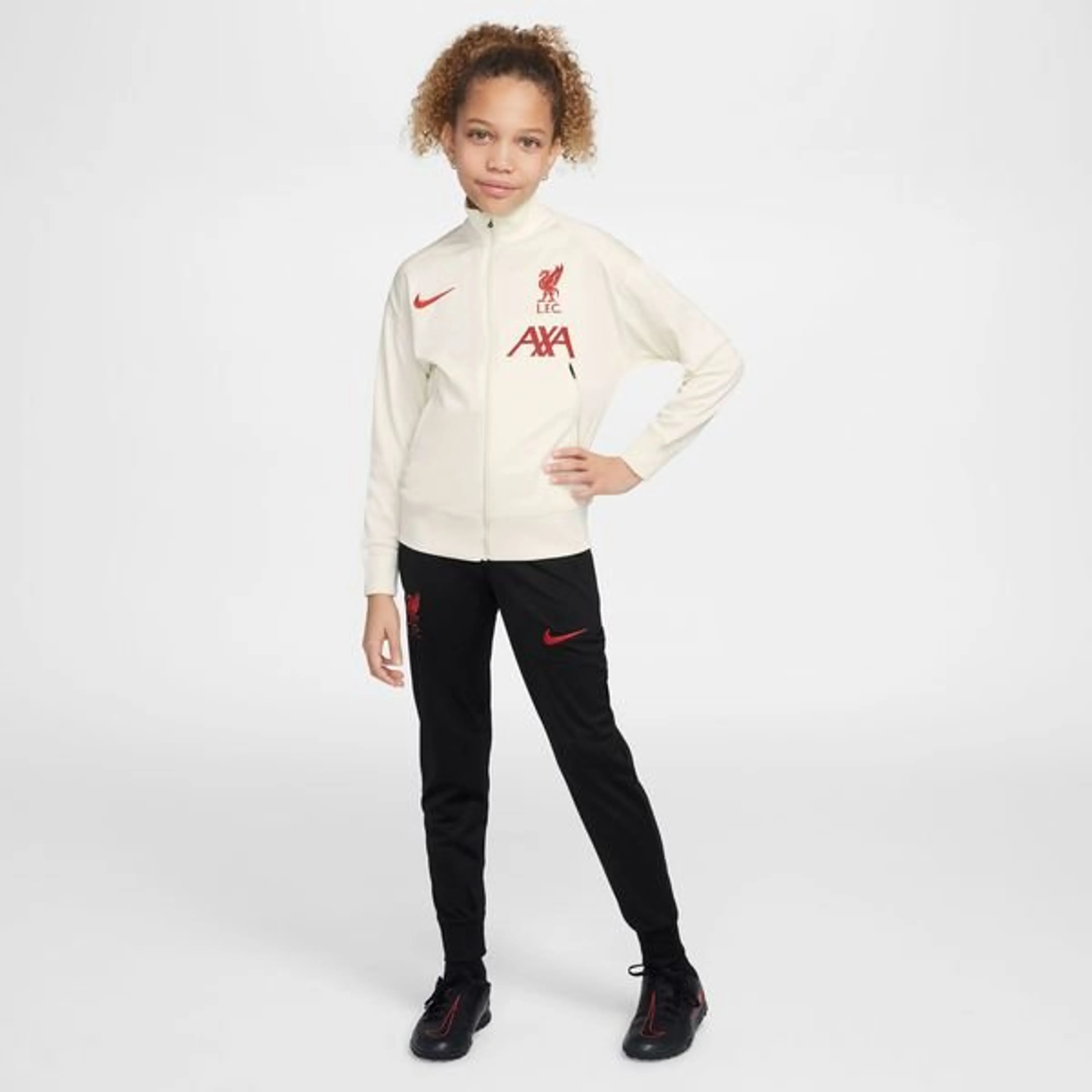 Liverpool Tracksuit Dri-FIT Strike - Coconut Milk/Gym Red/Black Kids